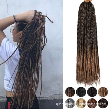 3D Cubic Braids Hair Extensions Synthetic Crochet Braiding Hair 12 Strands/pack Twist Box Braids 24 inch